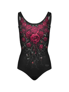 BLOOD ROSE - Allover Scoop Back Padded Swimsuit Swimwear LoveAdora