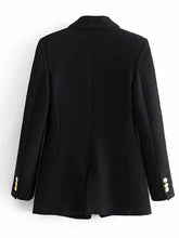 Load image into Gallery viewer, Metal Double Breasted Woollen Blazers Coat Jackets &amp; Coats LoveAdora