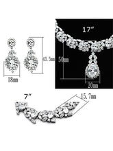 Load image into Gallery viewer, Rhodium Brass Jewelry Sets with AAA Grade CZ in Clear Jewelry Set LoveAdora