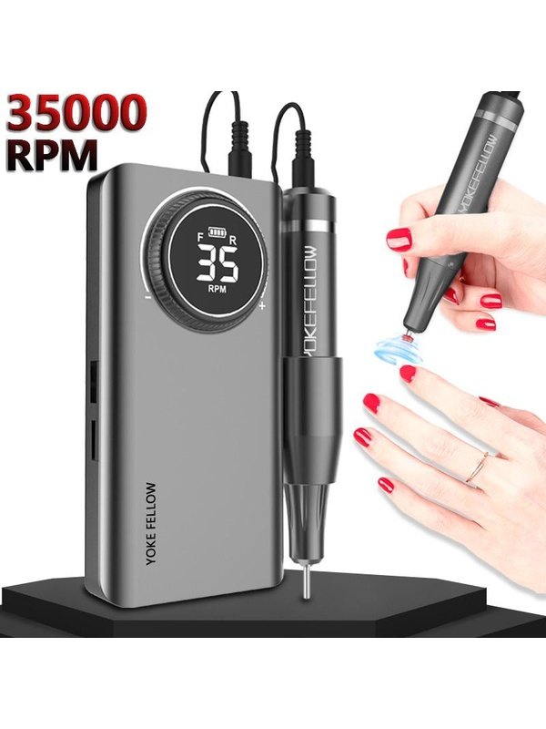 Portable Nail Drill Machine With Full LCD Display 35000 RPM Bath & Beauty LoveAdora