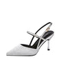 One Word Buckle Stiletto Pointed Toe Small Fresh High Heels Ladies Footwear LoveAdora