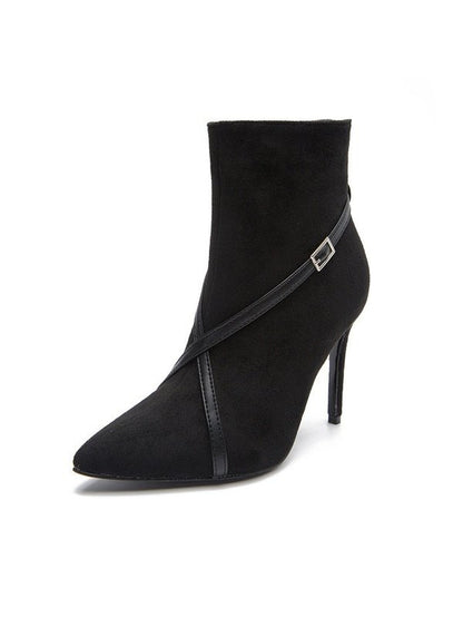 New Women's Boots Pointed Suede Stiletto High Heel Short Boots Boots LoveAdora