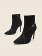 New Women's Boots Pointed Suede Stiletto High Heel Short Boots Boots LoveAdora