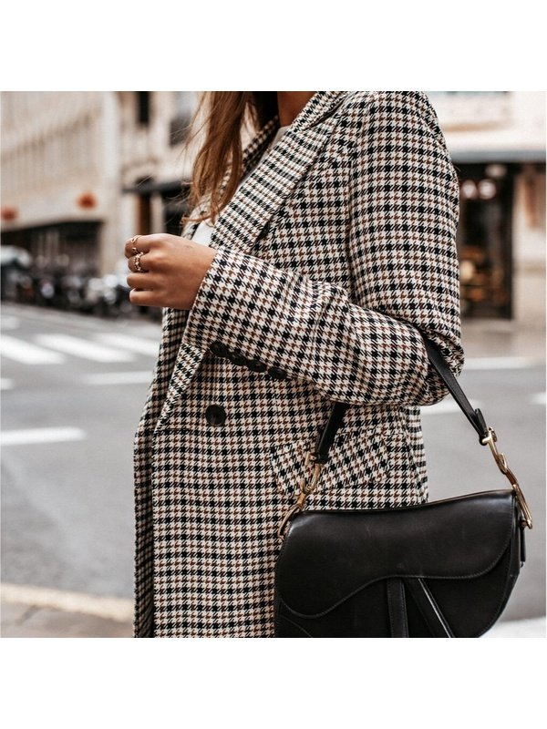 Women's Casual Long Sleeve Lapel Button Slim Work Office Blazer Jacket