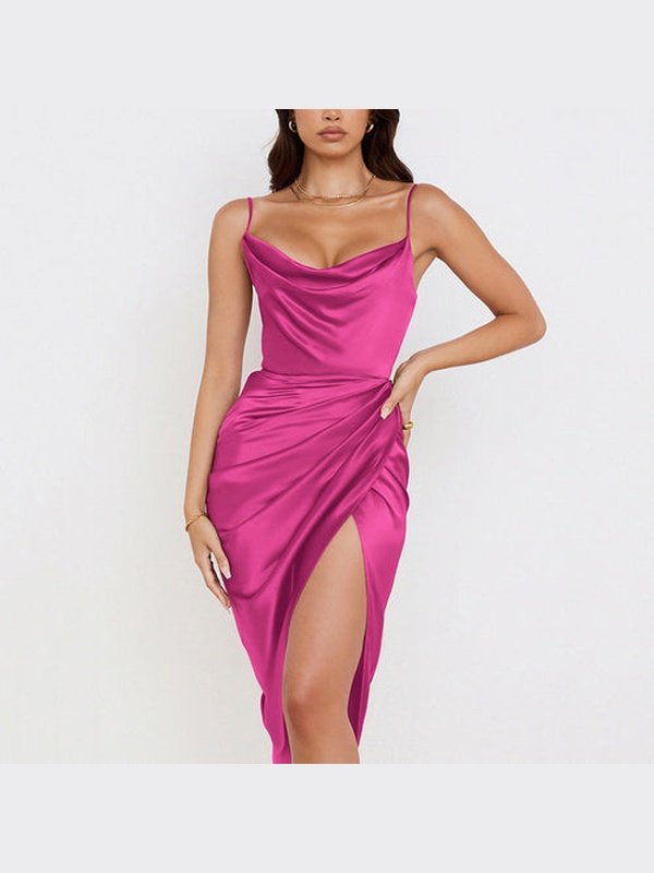 Women Ruched Elegant Bodycon Sexy Backless Long Sleeve Dress Cocktail