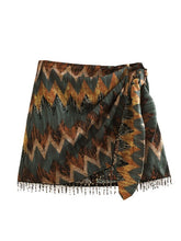 Load image into Gallery viewer, Vintage Beading Decoration Print Mini Skirt Skirts LoveAdora
