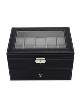 Load image into Gallery viewer, PU Leather Double Layers 20 Grids Slots Watch Box Watches LoveAdora
