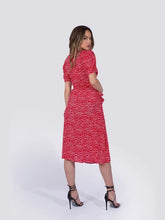 Load image into Gallery viewer, Coco Wrap Dress | Red Polka Dot Red Polka Dot LoveAdora
