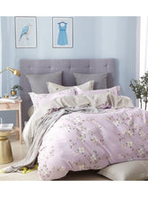 Load image into Gallery viewer, Cynthia Purple Floral 100% Cotton Comforter Set Home &amp; Garden LoveAdora
