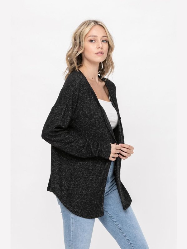 Long Sleeve V-Neck Button Down Knit Open Front Cardigan Sweater Tops