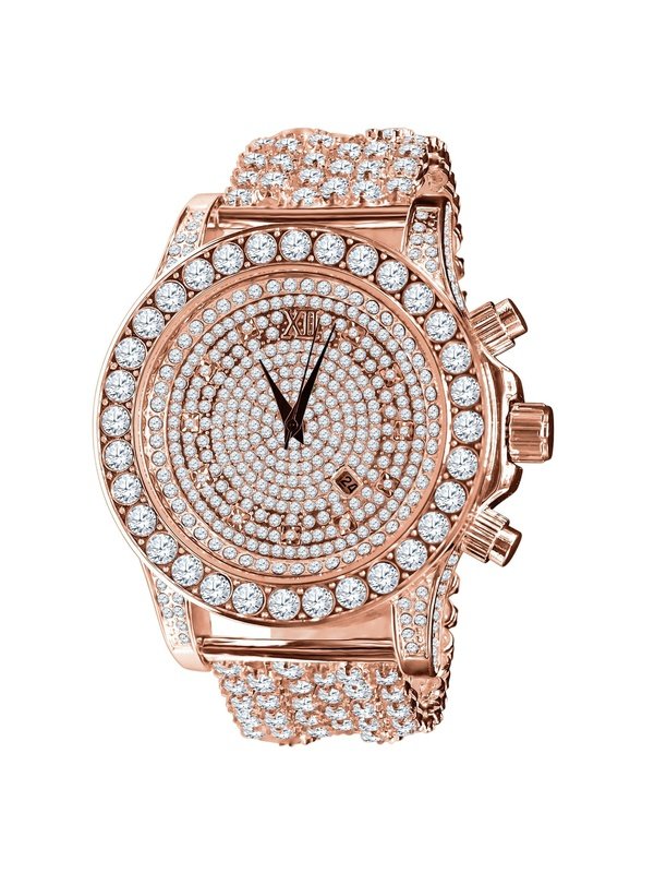 BURNISH CZ ICED OUT WATCH | 5110295 Watches LoveAdora