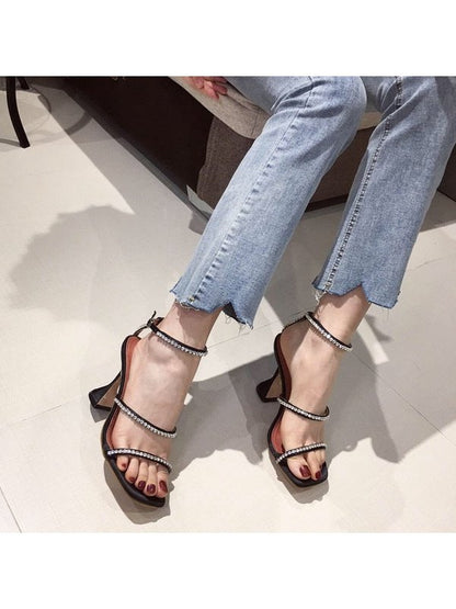 Sandals Sexy Narrow band High heels Office Lady Shoes Heels LoveAdora