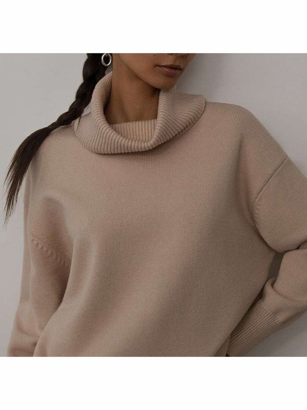 Turtleneck Sweater Loose Cashmere Casual Ladies Pullover
