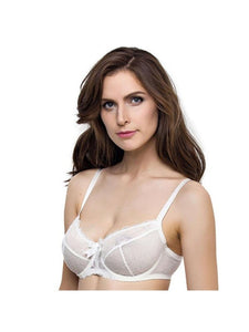 Lauma Sparkling Bridal Full Figure Sheer Lace Bra Lingerie & Underwear LoveAdora