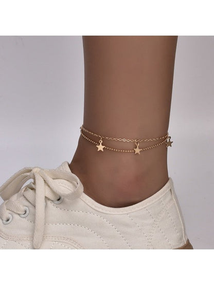 Boho Star Charm Anklet For Women Gold/Silver Other Accessories LoveAdora