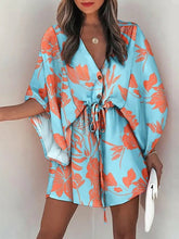 Load image into Gallery viewer, Summer Casual Loose Print Mini Dress Women&#39;s 2022 Fashion V-neck Dresses LoveAdora