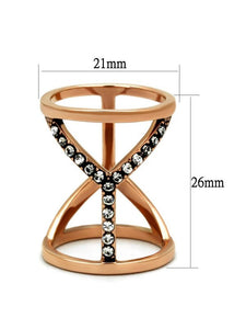 Women Stainless Steel Synthetic Crystal Rings Jewelry & Watches LoveAdora