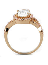Load image into Gallery viewer, TS489 - Rose Gold 925 Sterling Silver Ring with AAA Grade CZ in Clear Jewelry &amp; Watches LoveAdora
