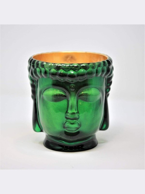 Cleopatra | 24K Gold Emerald Green Glass Buddha Royale Diffusers, Oils & Candles LoveAdora