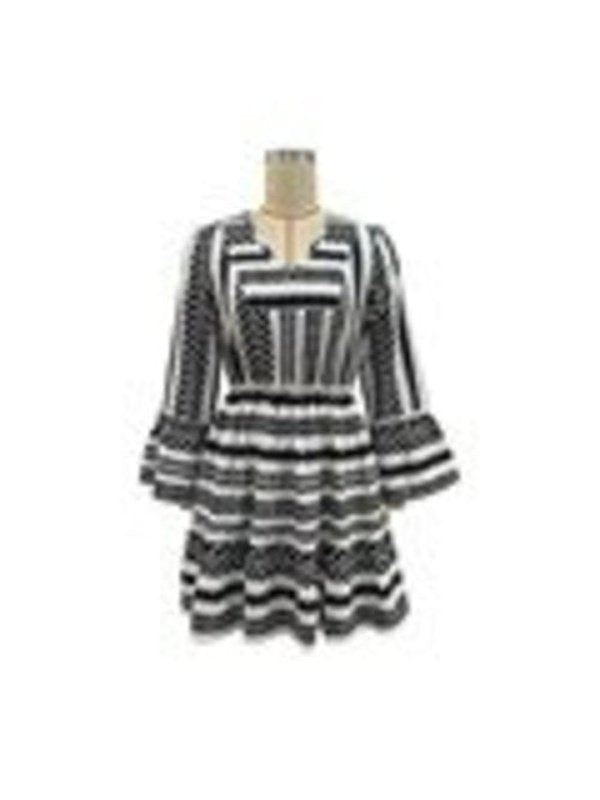 Vintage Striped Mini Dress Shirt  A-line Dress