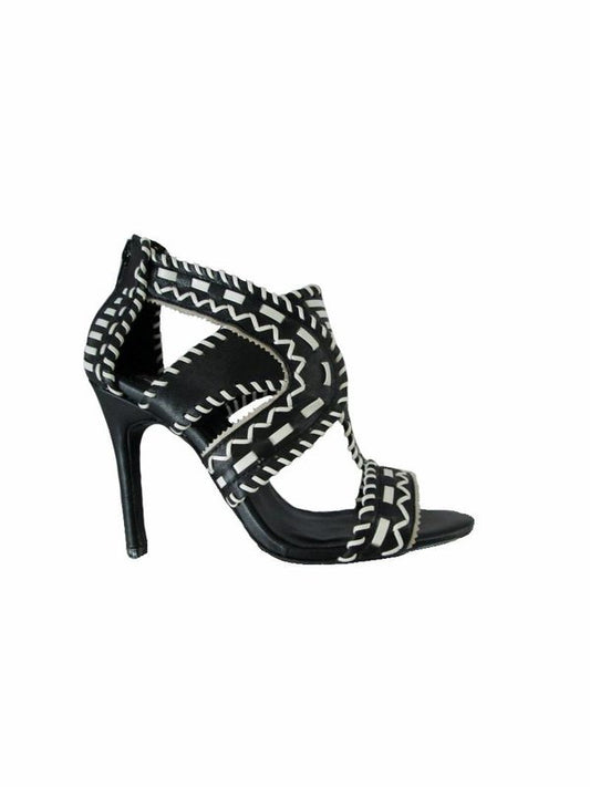 Black & White Tribal Print Ladies Sandal Sandal LoveAdora