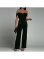 Women Off Shoulder Elegant Party Jumpsuit Chic Slim Work Overalls Jumpsuits & Rompers LoveAdora