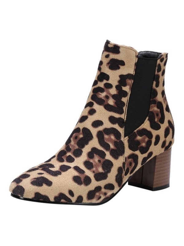 Women's Snow Boots Leopard-Printed Shoes Fashion Boots LoveAdora