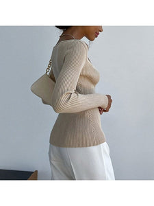 Knitted Bottoming Sweater Pullover Sweater LoveAdora
