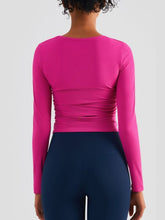 Load image into Gallery viewer, Lightweight Round Neck Long Sleeve Sports Top Activewear LoveAdora