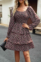 Load image into Gallery viewer, Smocked Flounce Sleeve Ruffled Dress