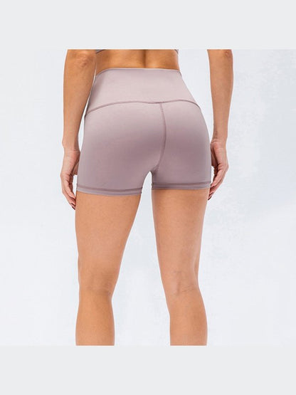 Exposed Seam High Waist Yoga Shorts Activewear LoveAdora