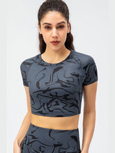 Load image into Gallery viewer, Cropped Raglan Sleeve Yoga Top Activewear LoveAdora