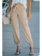 Tied High Waist Cargo Joggers Pants LoveAdora