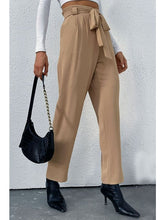 Load image into Gallery viewer, Belted Straight Leg Pants with Pockets Pants LoveAdora