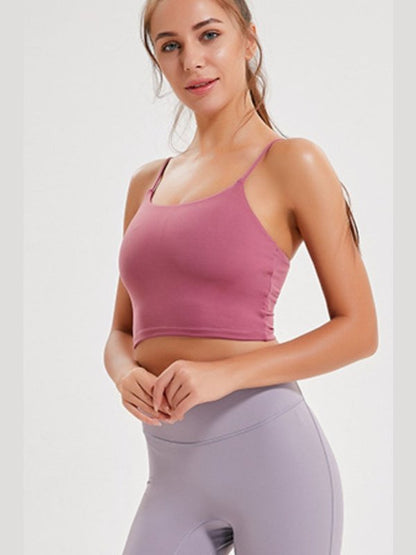 Feel Like Skin Scoop Neck Sports Cami Activewear LoveAdora