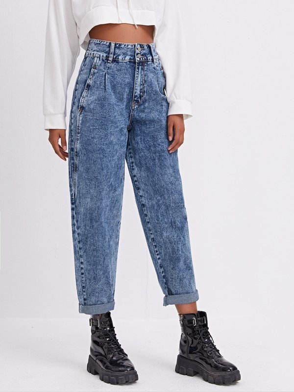 Find Your Place High-Rise Mom Jeans Denim Jeans LoveAdora
