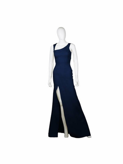 Asymmetric Neckline Evening Dress Accessories LoveAdora