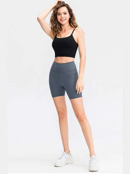 High Waist Biker Shorts with Pockets Activewear LoveAdora