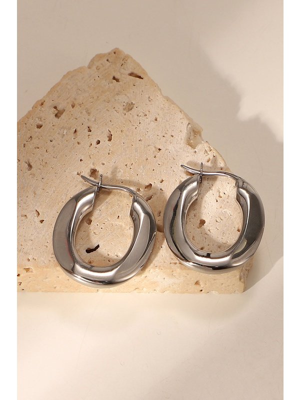 Oval Hoop Earrings Earrings LoveAdora