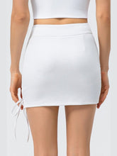 Load image into Gallery viewer, Ribbed Lace-Up Pocketed Sports Skirt Activewear LoveAdora