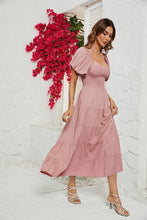 Load image into Gallery viewer, Smocked Square Neck Tiered Dress