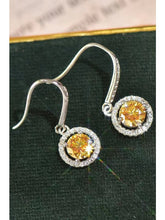 Load image into Gallery viewer, 18K Platinum-Plated Moissanite Drop Earrings Earrings LoveAdora