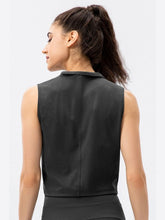 Load image into Gallery viewer, Highly Stretchy Zip Up Sports Vest with Breast Pockets Activewear LoveAdora