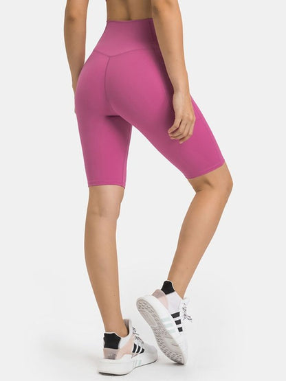 High Waist Biker Shorts with Pockets Activewear LoveAdora