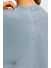Load image into Gallery viewer, Drop Shoulder Crop Fitness Top Activewear LoveAdora