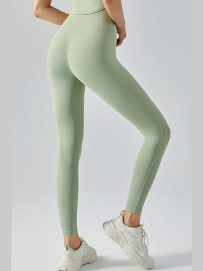 Wide Waistband Active Leggings Activewear LoveAdora