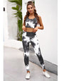 Tie-dye Crop Top and Leggings Set Activewear LoveAdora