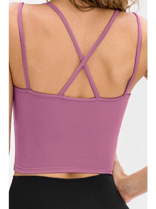 Double-Strap Cropped Yoga Cami