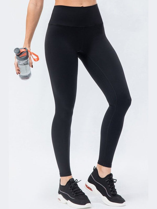 Elastic Waistband Ankle-Length Yoga Leggings Activewear LoveAdora