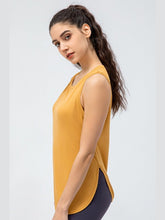 Load image into Gallery viewer, Cutout Side Slit Athletic Tank Activewear LoveAdora